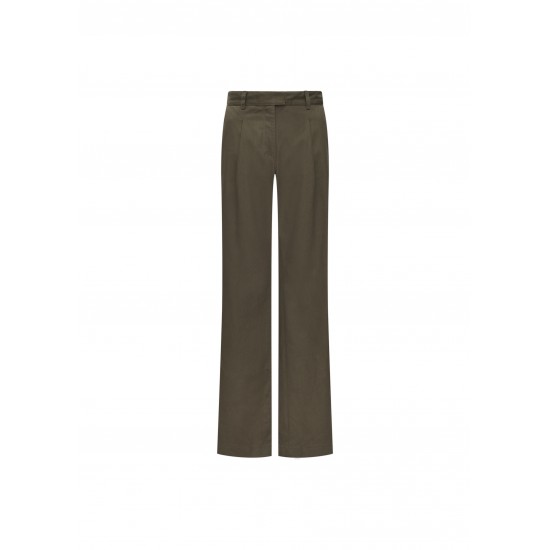 Bella Freud COTTON TWILL ANGIE PLEATED TROUSER Cheap