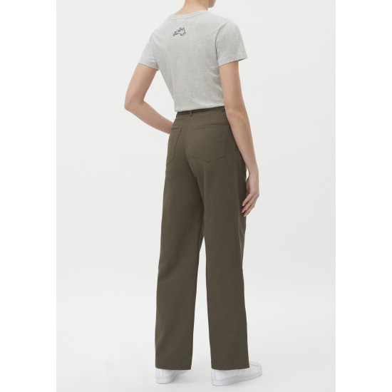 Bella Freud COTTON TWILL ANGIE PLEATED TROUSER Cheap