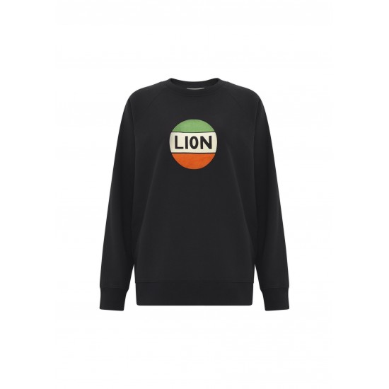 Bella Freud Lion Badge Flock Sweatshirt Promotion