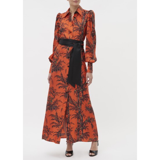 Bella Freud Chinoiserie Silk Mood For Love Dress Cheap