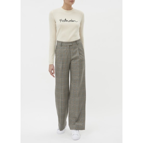 Bella Freud Prince Of Wales Pleated Angie Trouser Cheap